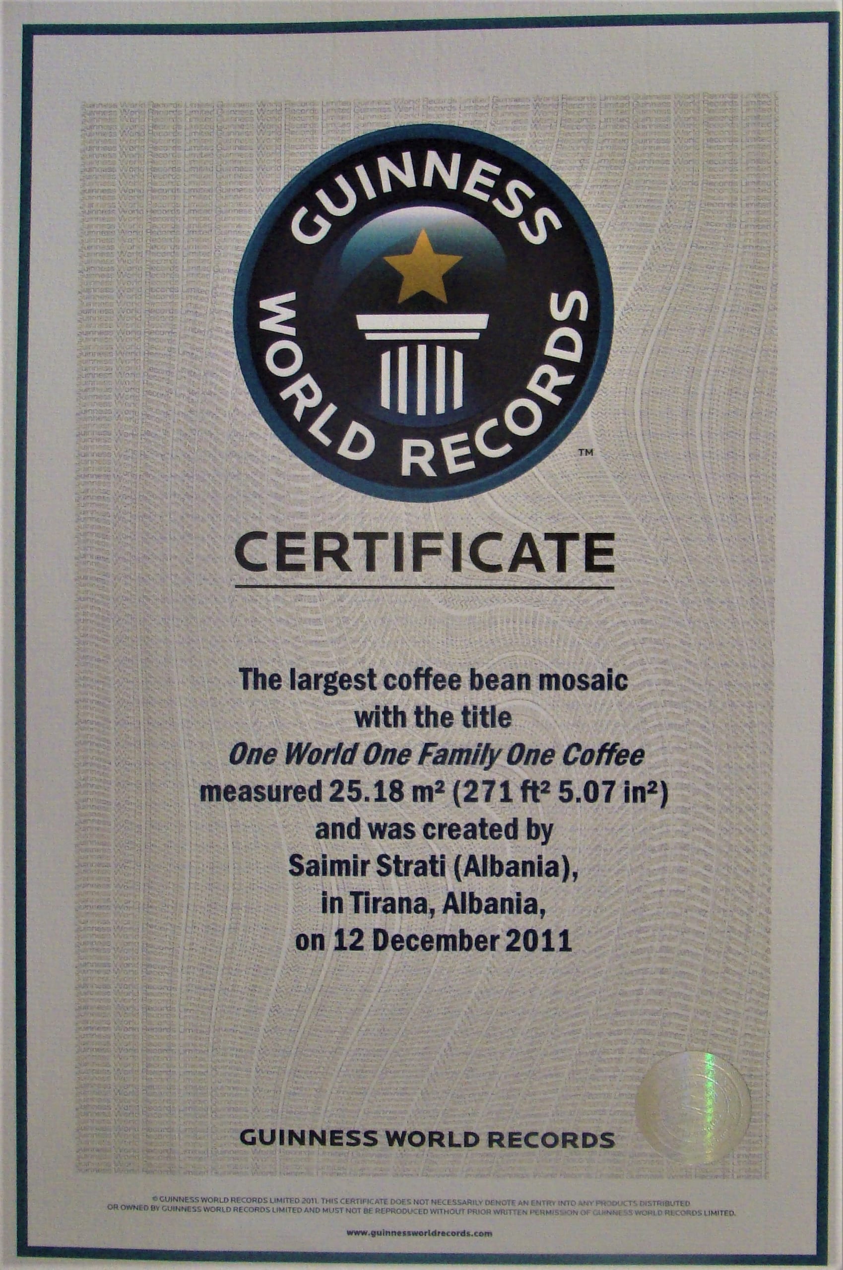 Certificate detail