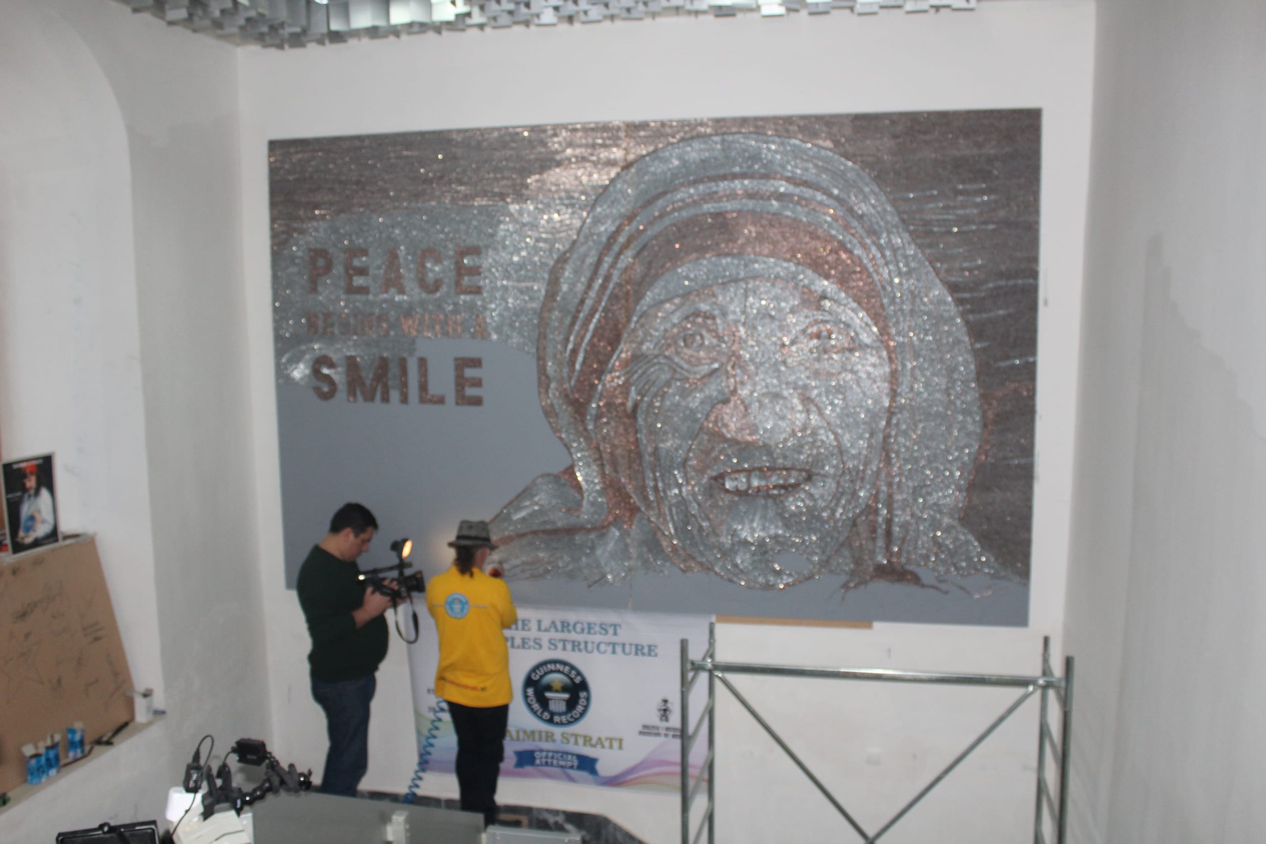 Completed staples mosaic